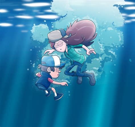 gravity falls wendy and dipper|gravity falls wendy underwater.